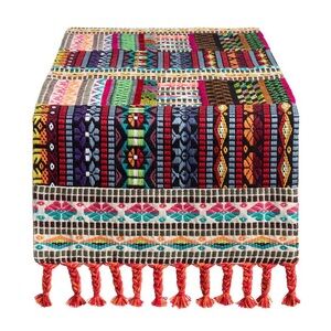 WORLD MARKET 
Multicolor Geo Patchwork Jacquard Table Runner